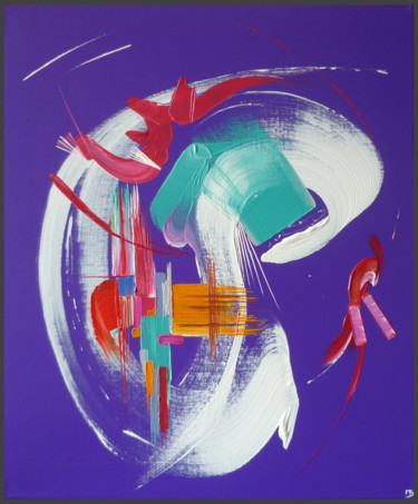 Malerei mit dem Titel "Peinture abstraite…" von Martine Belfodil, Original-Kunstwerk, Acryl