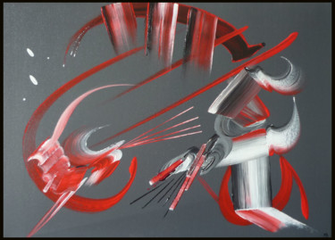 Painting titled "Peinture abstraite…" by Martine Belfodil, Original Artwork, Acrylic Mounted on Wood Stretcher frame