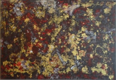Painting titled "explosions" by Martine Berrous, Original Artwork, Oil