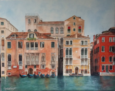 Painting titled "Venise" by Martine Boguet, Original Artwork, Watercolor