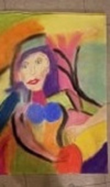 Drawing titled "femme aux multiples…" by Martine Denis, Original Artwork, Pastel