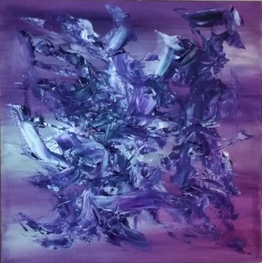Painting titled "PURPURA AIRE" by Martine Dion, Original Artwork, Acrylic