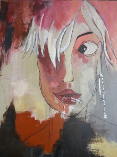 Painting titled "OLGA" by Martine Flory, Original Artwork