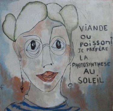 Peinture intitulée "OPHELIE" par Martine Flory, Œuvre d'art originale, Acrylique