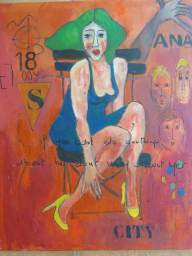 Peinture intitulée "Anna rêve" par Martine Flory, Œuvre d'art originale, Acrylique