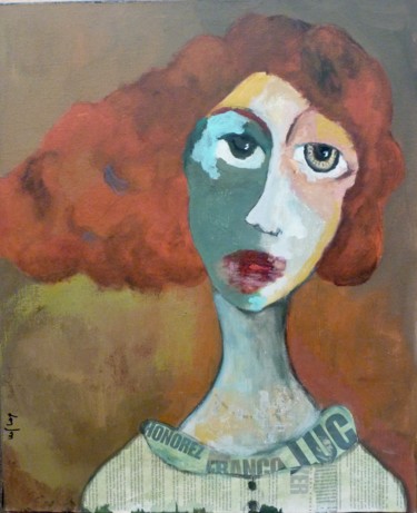 Malerei mit dem Titel "BLANCHE" von Martine Flory, Original-Kunstwerk, Acryl