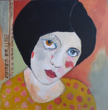 Painting titled "ALIX" by Martine Flory, Original Artwork, Acrylic