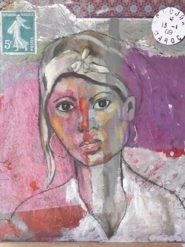 Peinture intitulée "Malika" par Martine Flory, Œuvre d'art originale, Autre