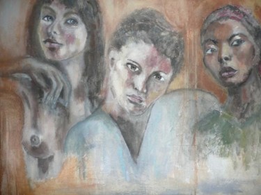 Painting titled "Femmes" by Martine Flory, Original Artwork, Other