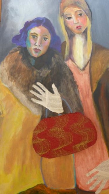 Картина под названием "le voyage" - Martine Flory, Подлинное произведение искусства, Масло