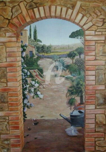 Peinture intitulée "La Provence" par Mgdecors, Œuvre d'art originale, Huile