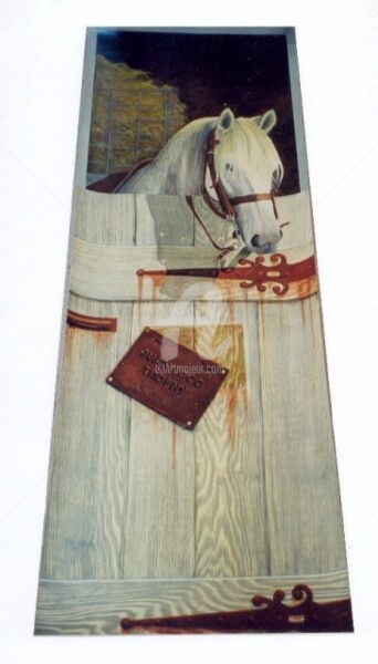 Peinture intitulée "Le cheval" par Mgdecors, Œuvre d'art originale, Huile