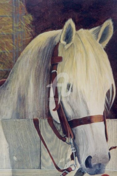 Peinture intitulée "Le cheval détail 1" par Mgdecors, Œuvre d'art originale