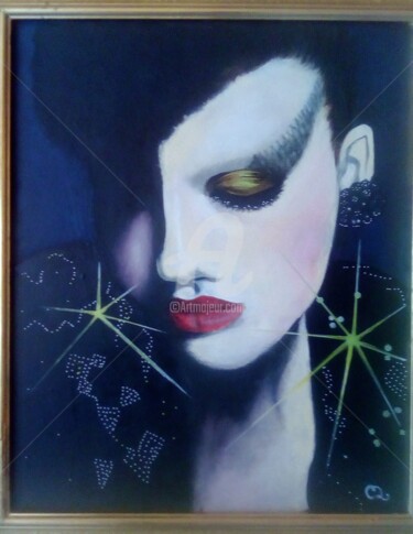 Painting titled "Sans titre" by Martine Lagrave, Original Artwork, Acrylic Mounted on Wood Stretcher frame
