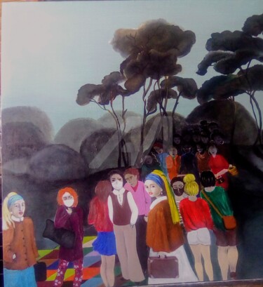 1665/2021 Painting titled "1665/2021" by Martine Lagrave, Original Art, Acrylic Mounted on Stretcher frame