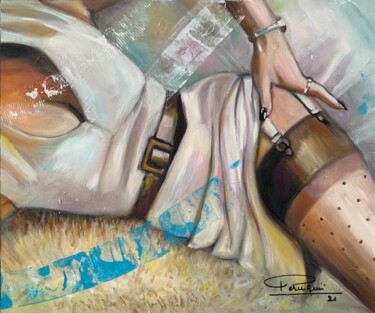 Картина под названием "Victoire" - Martine Perugini, Подлинное произведение искусства, Масло Установлен на Деревянная рама д…