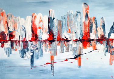 Peinture intitulée "Reflets" par Martine Rauzy, Œuvre d'art originale, Acrylique