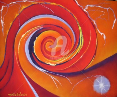 Painting titled "Spirales de la Vie" by Martine Salendre, Original Artwork, Pastel
