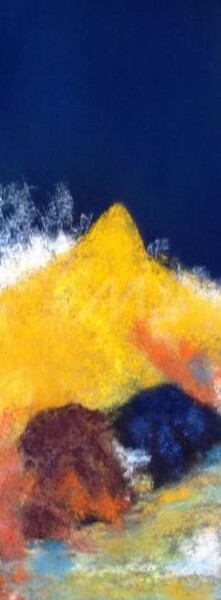 Painting titled "Fujisan" by Martine Salendre, Original Artwork, Pastel