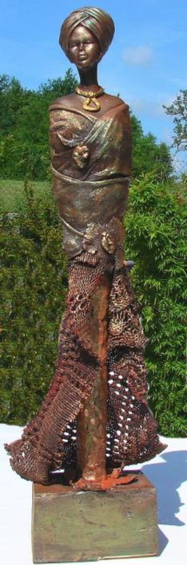 Sculpture intitulée "Adila l'élégante" par Sophine Sculptures, Œuvre d'art originale, Plâtre