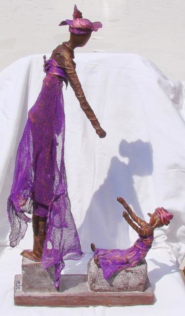 Sculpture intitulée "Aawiya et Esi mère…" par Sophine Sculptures, Œuvre d'art originale, Autre