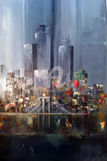 Peinture intitulée "new-york-1.jpg" par René Martinez, Œuvre d'art originale, Huile