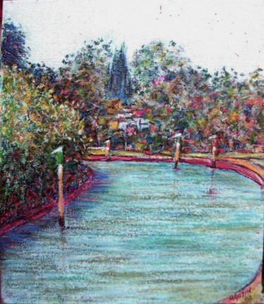 Pintura intitulada "Parramatta River" por Martin James, Obras de arte originais, Óleo