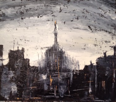 Pintura titulada "Duomo in grigio" por Martino Negri, Obra de arte original, Oleo