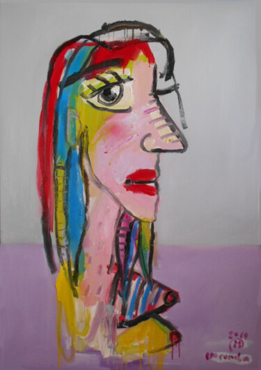 Painting titled "Colour Woman" by Martinus Sumbaji, Original Artwork, Acrylic