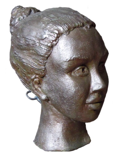 Skulptur mit dem Titel "femme clef" von Martis, Original-Kunstwerk, Terra cotta