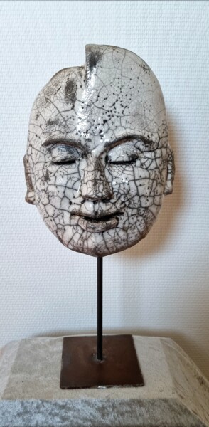 Scultura intitolato "masque" da Martis, Opera d'arte originale, Terracotta