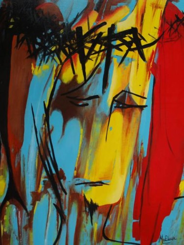 Peinture intitulée "Le Saint suaire" par Mario Lafleur, Œuvre d'art originale, Huile
