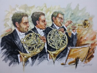 Pintura intitulada "Orquestras-Metais-0…" por Martorelli, Obras de arte originais, Acrílico