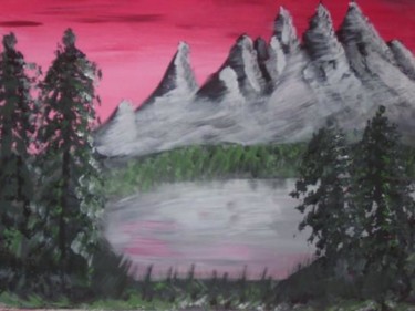 Peinture intitulée "la montagne.JPG" par Martin Laframboise, Œuvre d'art originale