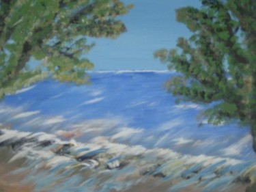Peinture intitulée "la plage.JPG" par Martin Laframboise, Œuvre d'art originale