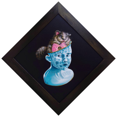 Eat my brain ou Mange moi Peinture intitulée "Eat my brain ou Man…" par Marty Crouz, Œuvre d'art originale, Acrylique