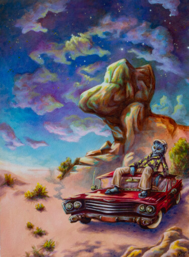 绘画 标题为“Las Vegas Psychedel…” 由Marty Crouz, 原创艺术品, 丙烯