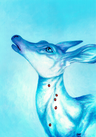 "Portrait animalier…" başlıklı Tablo Marty Crouz tarafından, Orijinal sanat, Akrilik