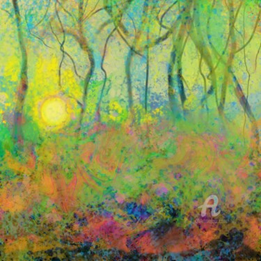 Malerei mit dem Titel "Wild Botanical - Su…" von Martyn Dymott, Original-Kunstwerk, Digitale Malerei