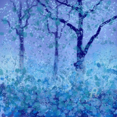 Картина под названием "Wild Botanical - Bl…" - Martyn Dymott, Подлинное произведение искусства, Цифровая живопись