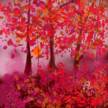Картина под названием "Wild Botanical - Re…" - Martyn Dymott, Подлинное произведение искусства, Цифровая живопись