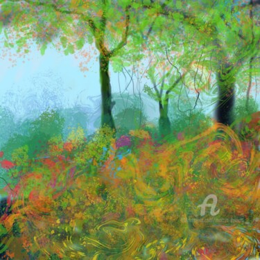 Peinture intitulée "Wild Botanical - Ps…" par Martyn Dymott, Œuvre d'art originale, Peinture numérique