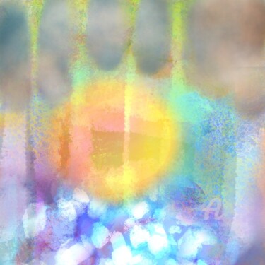 Картина под названием "Collage - Light" - Martyn Dymott, Подлинное произведение искусства, Цифровая живопись