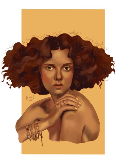 Artes digitais intitulada "Gold" por Martyna Kopczak (M-art), Obras de arte originais, Trabalho Digital 2D