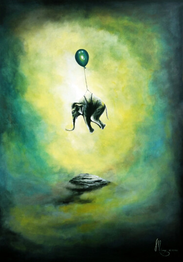 Painting titled "Flight" by Martyna Mączka, Original Artwork, Acrylic