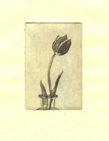 Pintura titulada "tulipan" por Mª Antonia Sanchez, Obra de arte original