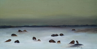 Painting titled "Singing Rocks-05" by B. Maruthi, Original Artwork, Acrylic