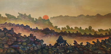 Painting titled "Singing Rocks-14" by B. Maruthi, Original Artwork, Acrylic