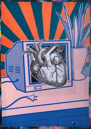 Collages intitulée "watch your heart" par Marvin Rodrigues, Œuvre d'art originale, Collages