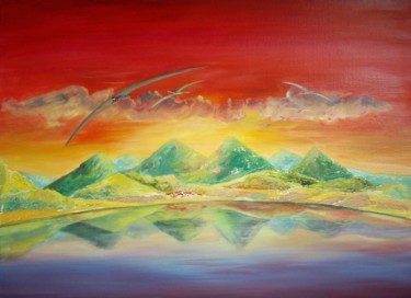 Painting titled "Harmonie" by Marwanart, Original Artwork, Acrylic